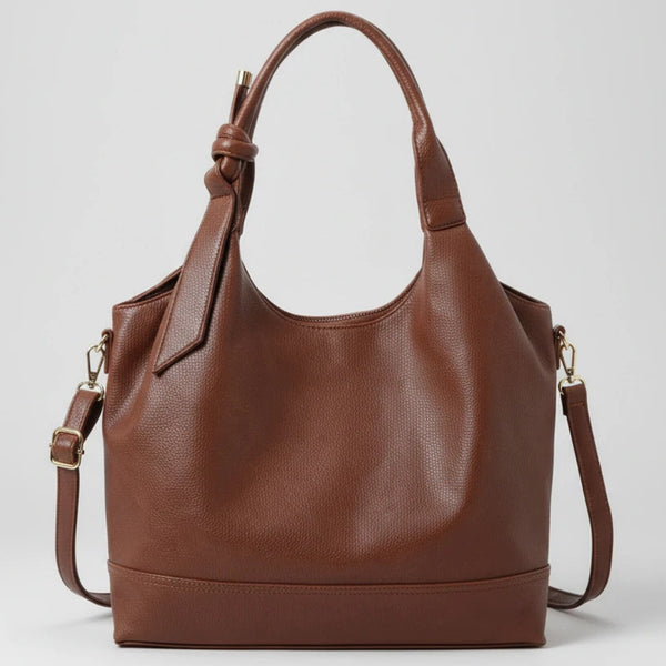 La Deliziosa - Borsa firmata Gyoiamea shopping a spalla manici nodo simil pelle morbida