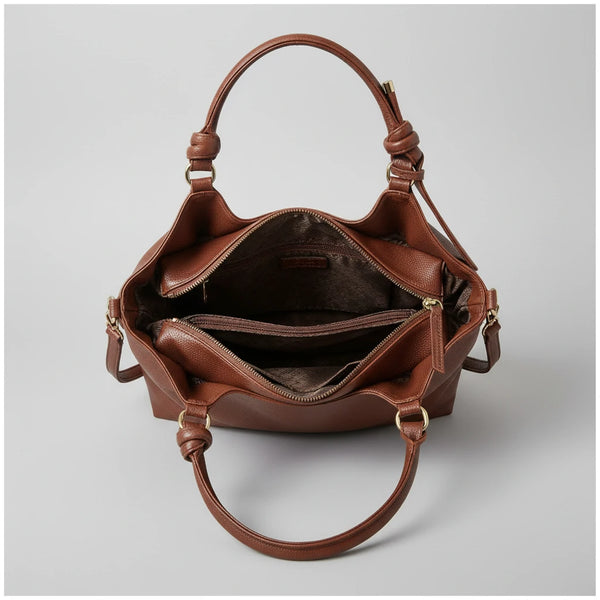 La Deliziosa - Borsa firmata Gyoiamea shopping a spalla manici nodo simil pelle morbida