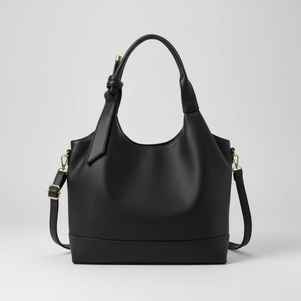 La Deliziosa - Borsa firmata Gyoiamea shopping a spalla manici nodo simil pelle morbida