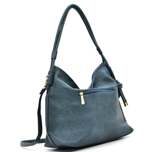 CHARRO - Borsa morbida a sacco hobo capiente unica tinta nuovo monomanico