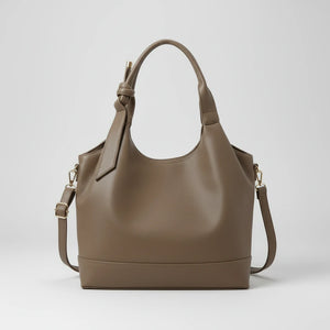 La Deliziosa - Borsa firmata Gyoiamea shopping a spalla manici nodo simil pelle morbida