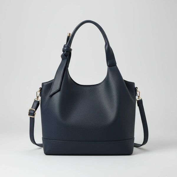 La Deliziosa - Borsa firmata Gyoiamea shopping a spalla manici nodo simil pelle morbida