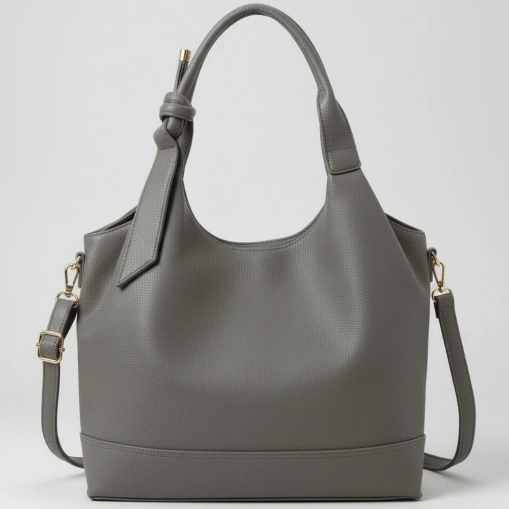 La Deliziosa - Borsa firmata Gyoiamea shopping a spalla manici nodo simil pelle morbida