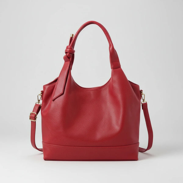 La Deliziosa - Borsa firmata Gyoiamea shopping a spalla manici nodo simil pelle morbida