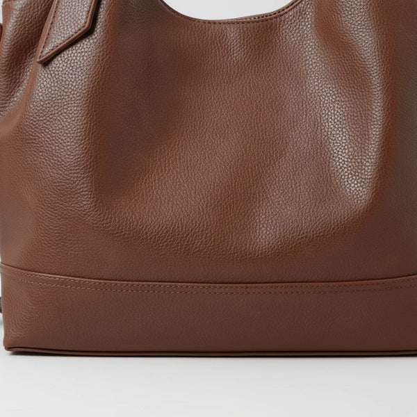 La Deliziosa - Borsa firmata Gyoiamea shopping a spalla manici nodo simil pelle morbida