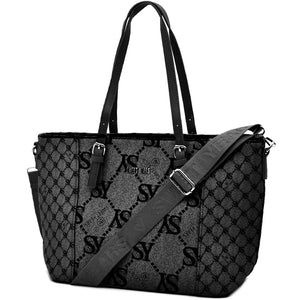 Borsa donna firmata Sweet Years in simil pelle grande tote shopping con tracolla e spalla