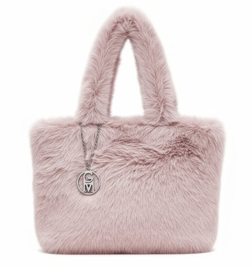 L'orsacchiotta - Borsa firmata Gyoiamea in eco pelliccia morbida teddy pelo a shopping