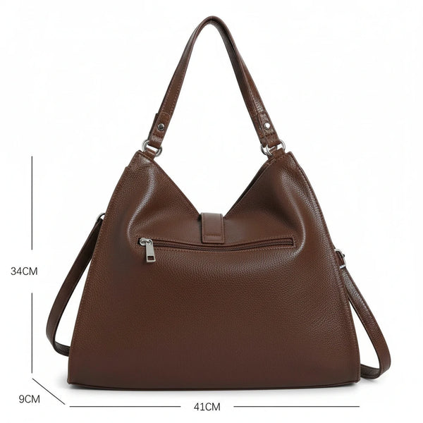 Valentini - Borsa firmata a sacco spalla mono manico simil pelle secchio grande elegante capiente