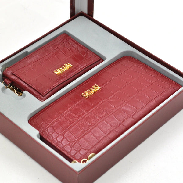 Set regalo Coveri Collection - portafoglio + portamonete / porta carte donna squame squamato