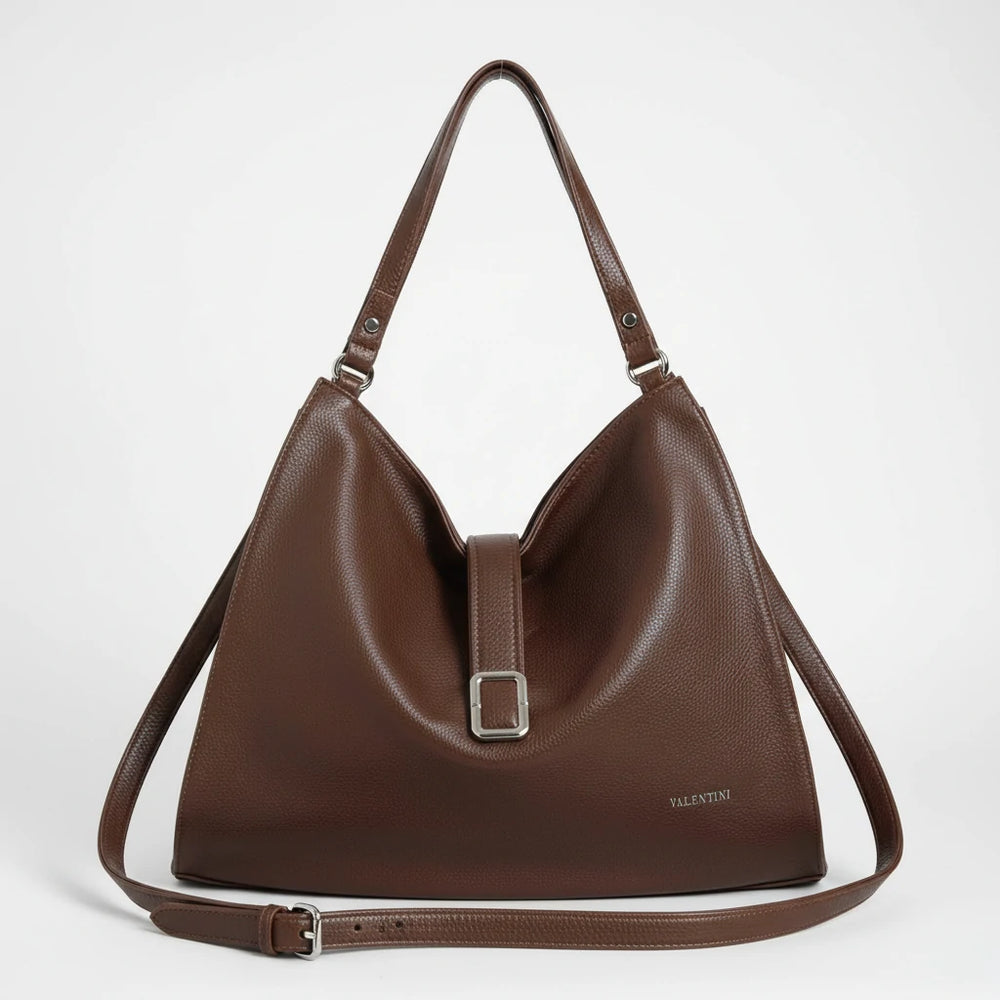 Valentini - Borsa firmata a sacco spalla mono manico simil pelle secchio grande elegante capiente