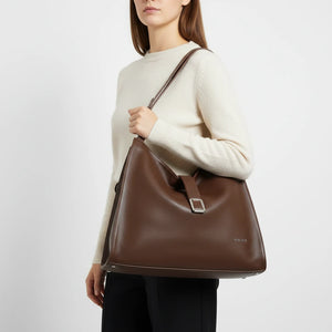 Valentini - Borsa firmata a sacco spalla mono manico simil pelle secchio grande elegante capiente