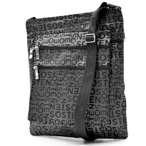 Borsello Uomo firmato Gyoiamea logato Resistente multi tasche sportivo multitasche tessuto tecnico nylon