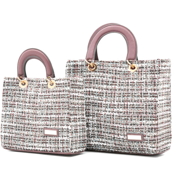 Borsa CHARRO in tessuto TWEED bouclé raffinato