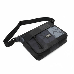 Borsa firmata Baci&Abbracci tracolla multitasche fantasia logo impermeabile zip