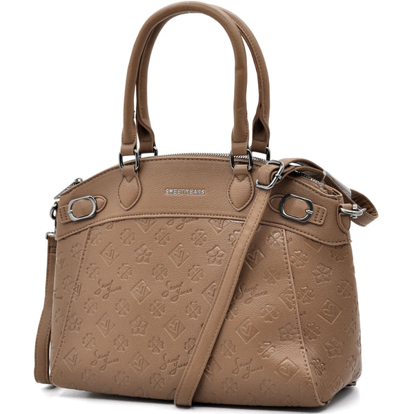 Borsa bauletto donna SWEET YEARS in simil pelle pregiata tasche con cerniera fantasia logata