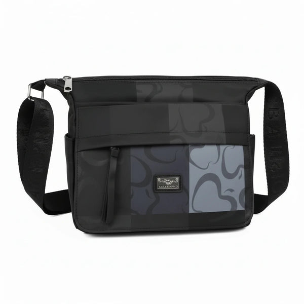 Borsa firmata Baci&Abbracci tracolla multitasche platta fantasia logo impermeabile