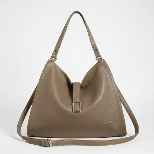 Valentini - Borsa firmata a sacco spalla mono manico simil pelle secchio grande elegante capiente