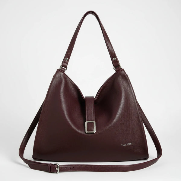 Valentini - Borsa firmata a sacco spalla mono manico simil pelle secchio grande elegante capiente