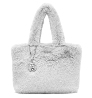 L'orsacchiotta - Borsa firmata Gyoiamea in eco pelliccia morbida teddy pelo a shopping