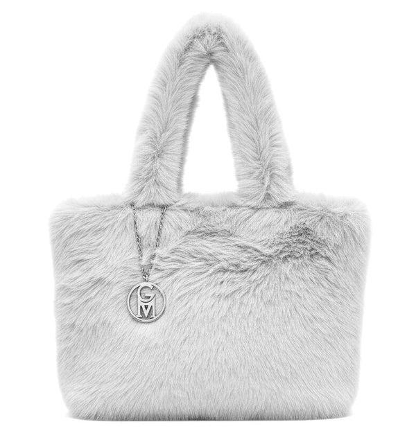 L'orsacchiotta - Borsa firmata Gyoiamea in eco pelliccia morbida teddy pelo a shopping