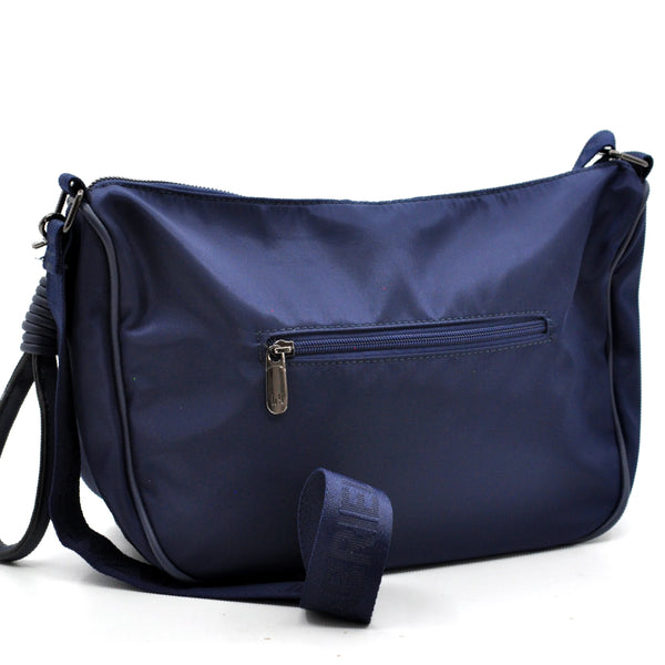 Borsa donna firmata NAZARENO GABRIELLI nuova sportiva passeggio mezzaluna nylon impermeabile tracolla