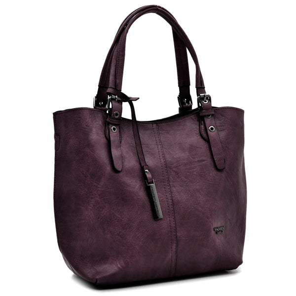 Borsa firmata Nazareno Gabrielli + pochette OMAGGIO donna spalla shopping capiente simil pelle venata coconuda