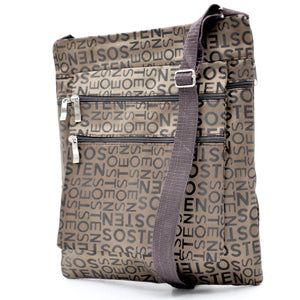 Borsello Uomo firmato Gyoiamea logato Resistente multi tasche sportivo multitasche tessuto tecnico nylon