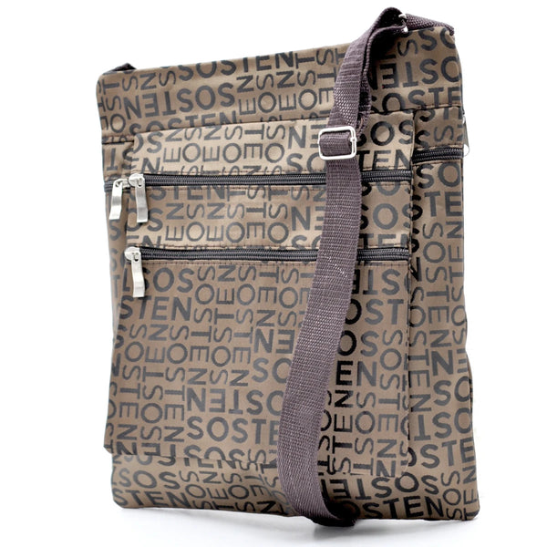 Borsello Uomo firmato Gyoiamea logato Resistente multi tasche sportivo multitasche tessuto tecnico nylon