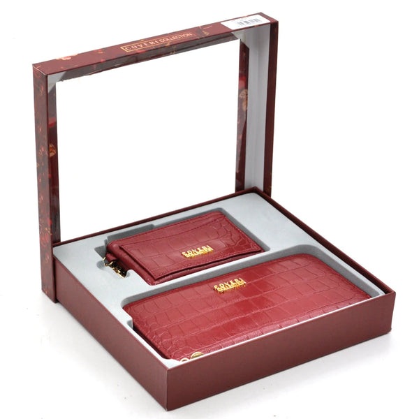 Set regalo Coveri Collection - portafoglio + portamonete / porta carte donna squame squamato