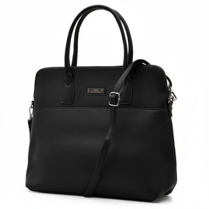 CHARRO - Borsa shopping a spalla grande tracolla casual simil pelle venata ufficio