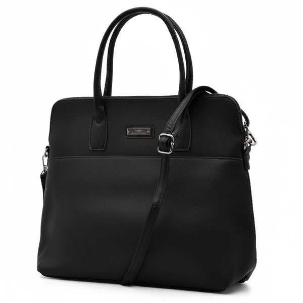 CHARRO - Borsa shopping a spalla grande tracolla casual simil pelle venata ufficio