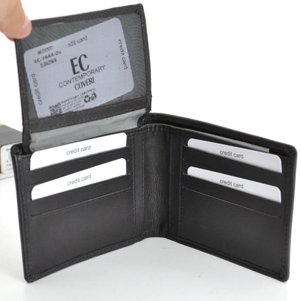 Portafoglio vera pelle uomo firmato COVERI CONTENPORARY porta carte ribaltina morbido
