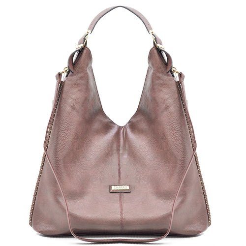 Borsa a sacco firmata CHARRO donna spalla a tracolla simil pelle grande monomanico