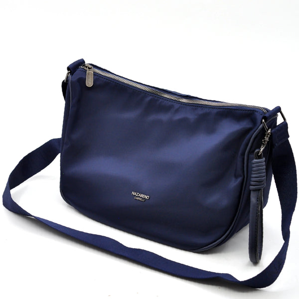 Borsa donna firmata NAZARENO GABRIELLI nuova sportiva passeggio mezzaluna nylon impermeabile tracolla