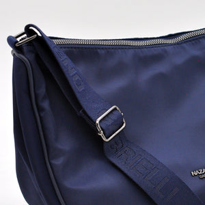 Borsa donna firmata NAZARENO GABRIELLI nuova sportiva passeggio mezzaluna nylon impermeabile tracolla
