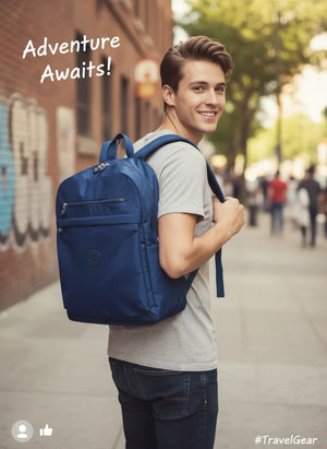 Zaino Donna in Nylon Impermeabile Multitasche  Leggero e Resistente, Tessuto Effetto Stropicciato. Ideale per Scuola, Viaggio e Lavoro