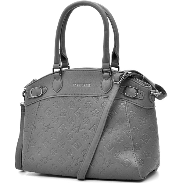 Borsa bauletto donna SWEET YEARS in simil pelle pregiata tasche con cerniera fantasia logata
