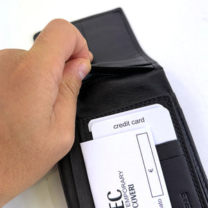 Portafoglio vera pelle uomo firmato COVERI CONTENPORARY porta carte ribaltina morbido
