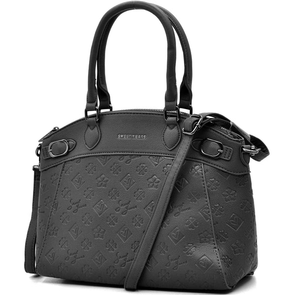 Borsa bauletto donna SWEET YEARS in simil pelle pregiata tasche con cerniera fantasia logata