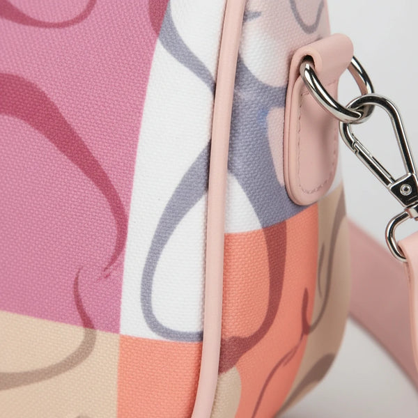 2 in 1 Borsa firmata Baci&Abbracci + portafoglio abbinato multitasche fantasia logo impermeabile zip borsetta