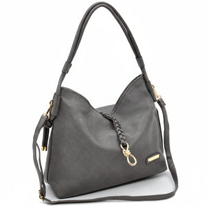 CHARRO - Borsa morbida a sacco hobo capiente unica tinta nuovo monomanico