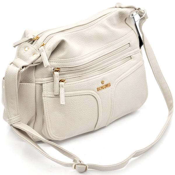 Borsa firmata B.Cavalli 2025 multi tasche donna logo zip tracolla unica tinta nuova