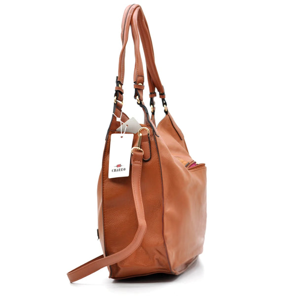 CHARRO - Borsa sacco a spalla grande cinghia tracolla casual simil pelle mono manico nuova