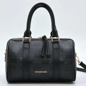 Borsa bauletto firmata COCONUDA a tracolla elegante casual simil pelle logo fantasia