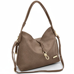 CHARRO - Borsa morbida a sacco hobo capiente unica tinta nuovo monomanico