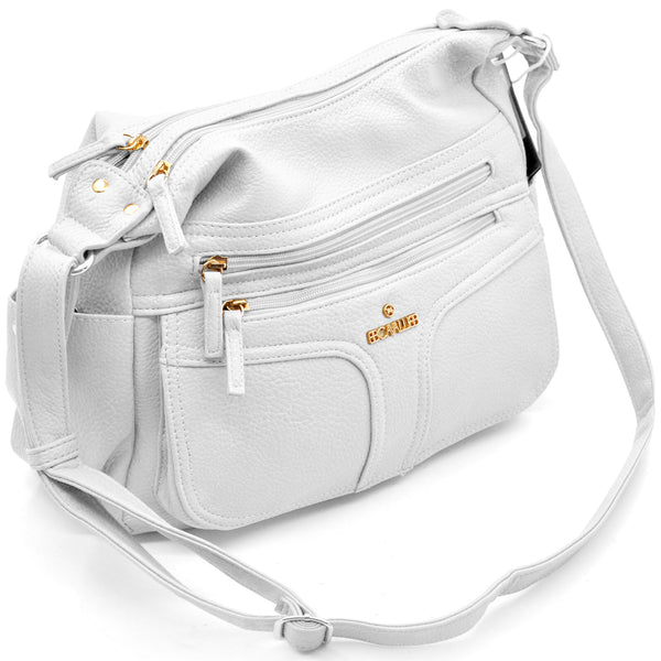 Borsa firmata B.Cavalli 2025 multi tasche donna logo zip tracolla unica tinta nuova