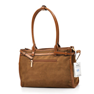 Borsa bauletto firmato COCONUDA donna spalla a tracolla simil pelle effetto camoscio scamosciata vintage