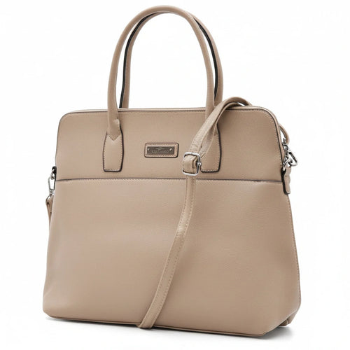 CHARRO - Borsa shopping a spalla grande tracolla casual simil pelle venata ufficio