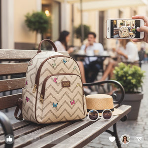 Zaino donna Firmato COVERI ACTIVE limited edition fantasia farfalle