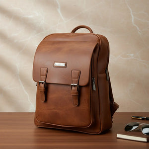 Zaino firmato Charro in Similpelle Vintage Urban Lavoro e Università con Fibbie (32x40x13cm)